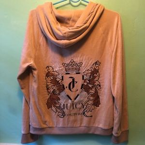 Juicy couture velvet hooded jacket